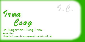 irma csog business card